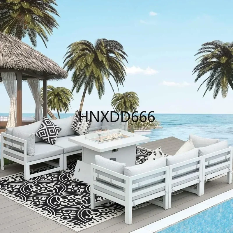 Outdoor Furniture With Fire Pit - Conjunto de conversação para pátio externo