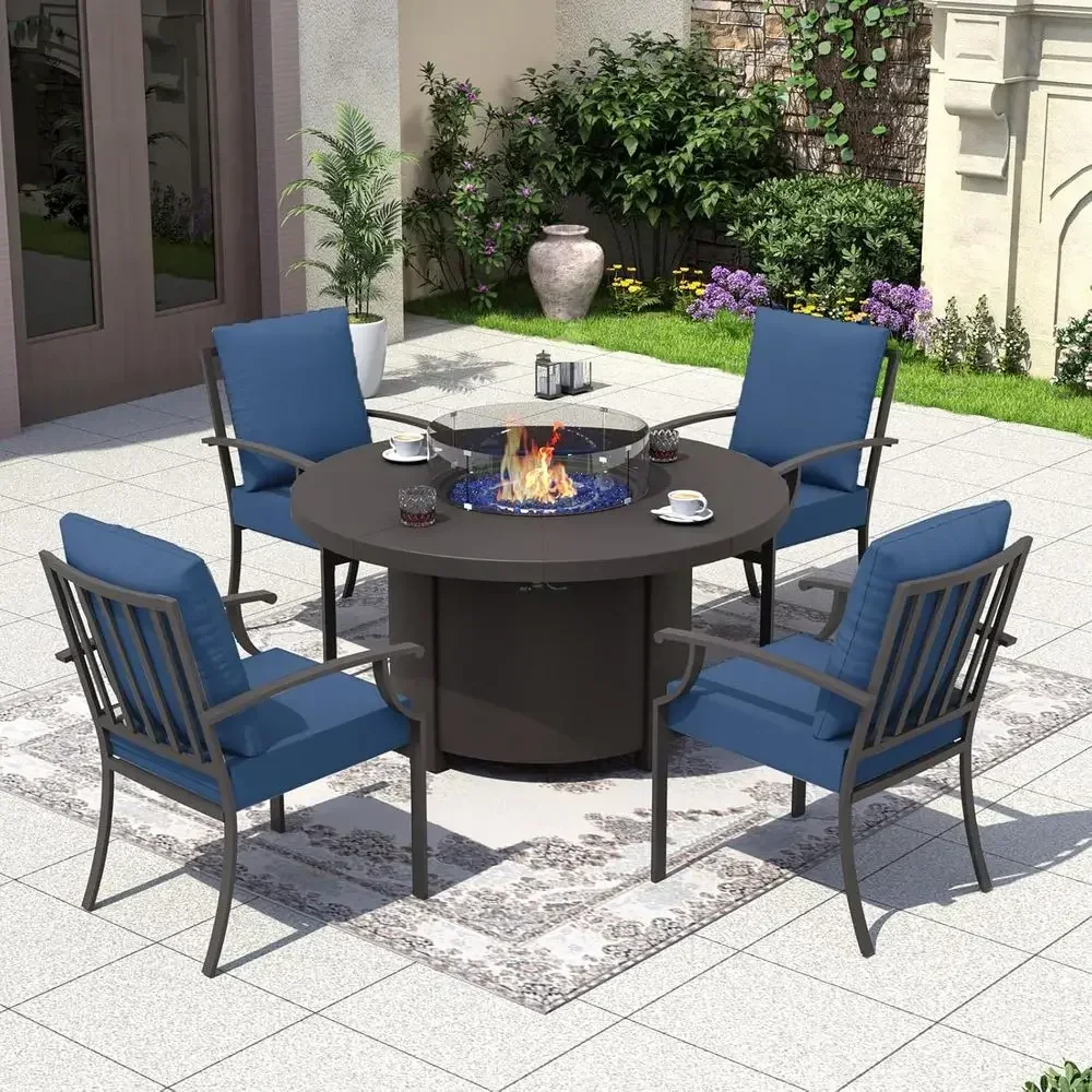 Outdoor Furniture With Fire Pit - Conjunto de Móveis para Área Externa
