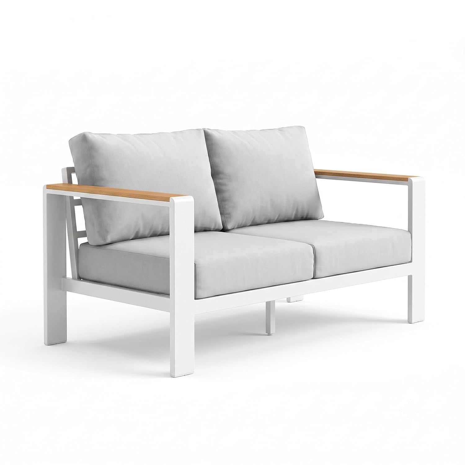 Outdoor Furniture Loveseat - Sofá de Alumínio para Exterior, Resistente