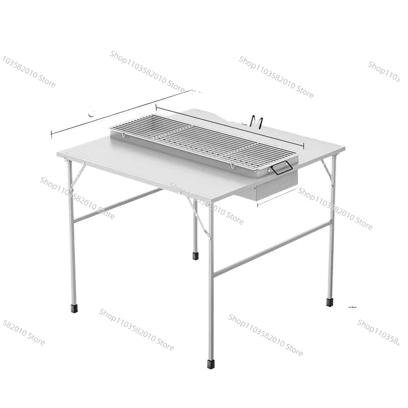 Outdoor Furniture Diy - Mesa Dobrável Reforçada para Exterior, Portátil