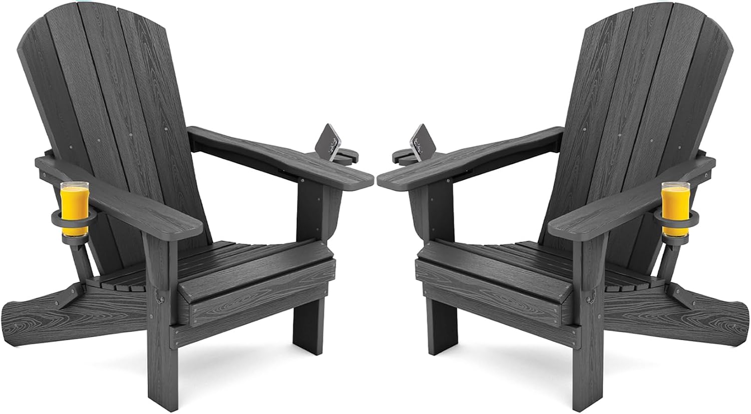 Outdoor Furniture With Fire Pit - Conjunto de Duas Cadeiras Dobráveis para