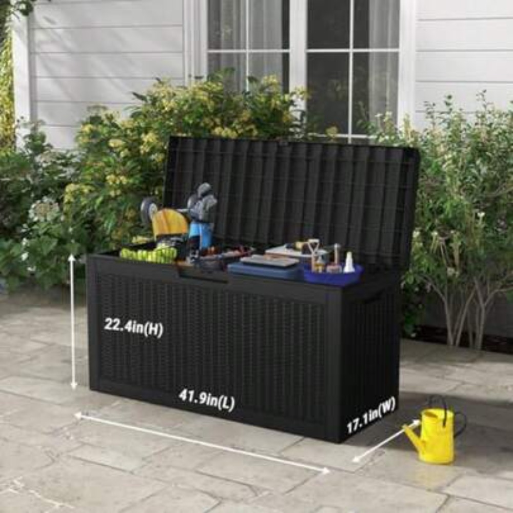 Outdoor Furniture Rattan - Caixa de Armazenamento Externa Impermeável com