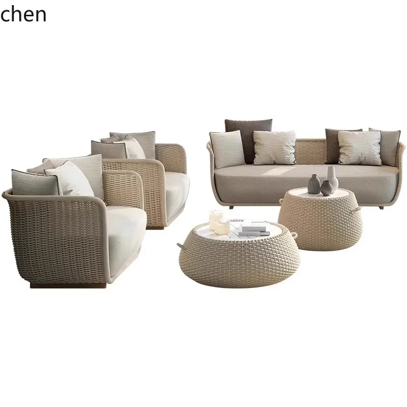 Outdoor Furniture Rattan - Conjunto de sofá de vime para