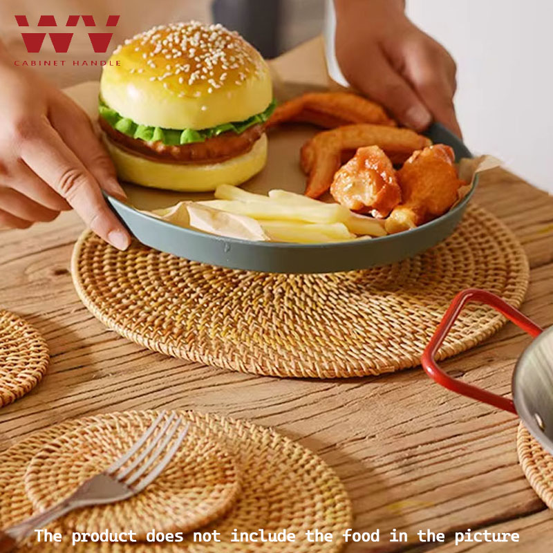 Outdoor Furniture Cafe - Sousplats de Rattan Artesanais de 10-20cm,