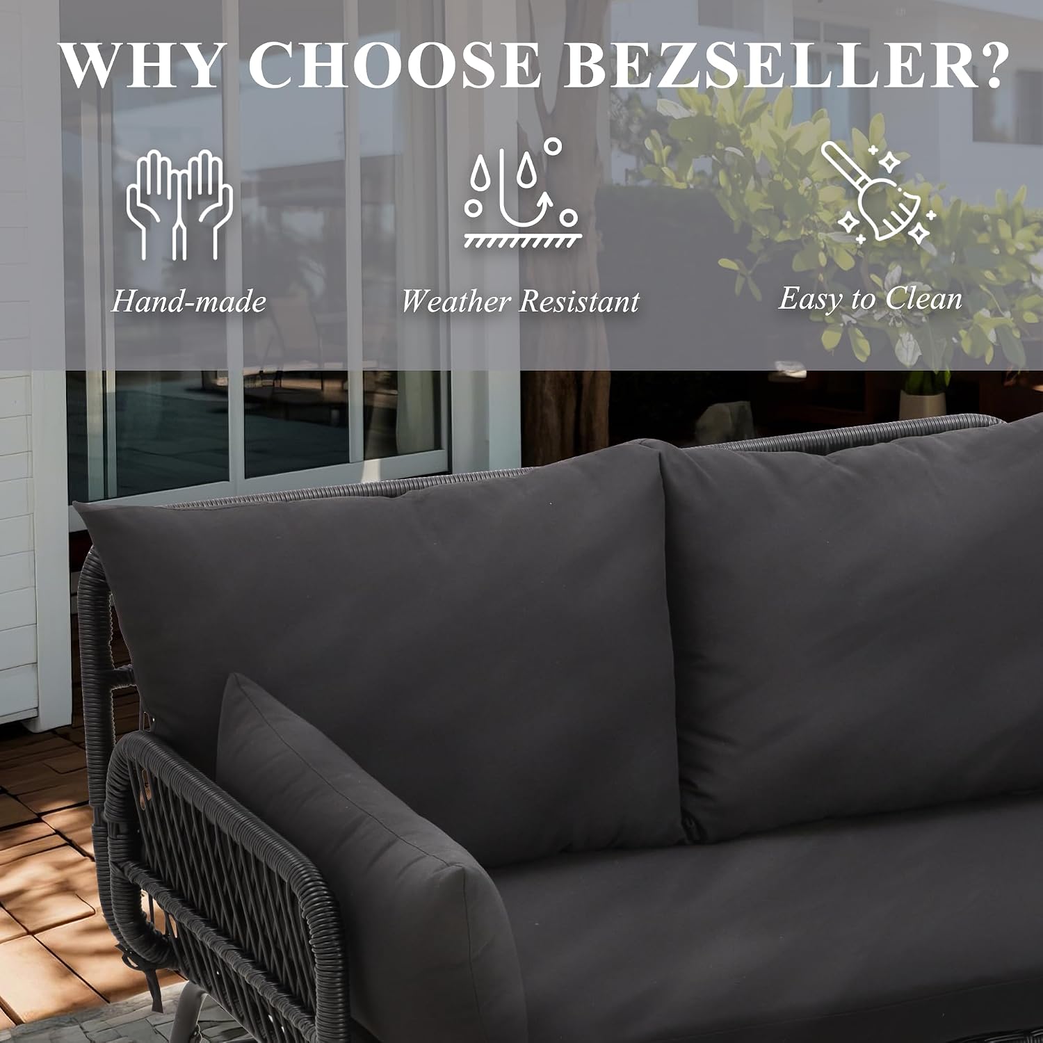 Conjunto de móveis de vime par - Outdoor Furniture Rattan avaliação e preço