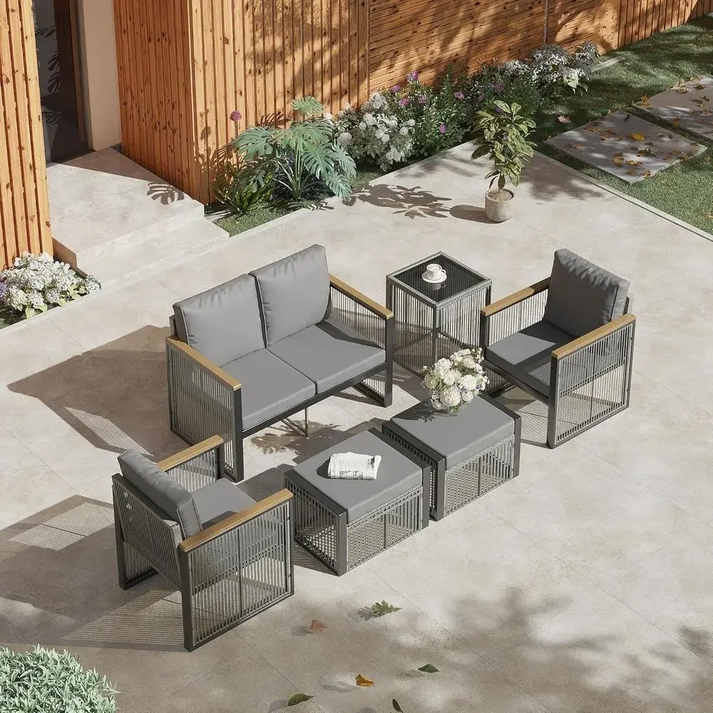 Conjunto de Móveis de Jardim e - Outdoor Furniture Loveseat avaliação e preço