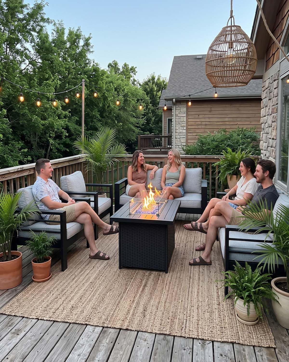 Conjunto de Móveis de Alumínio - Outdoor Furniture With Fire Pit avaliação e preço