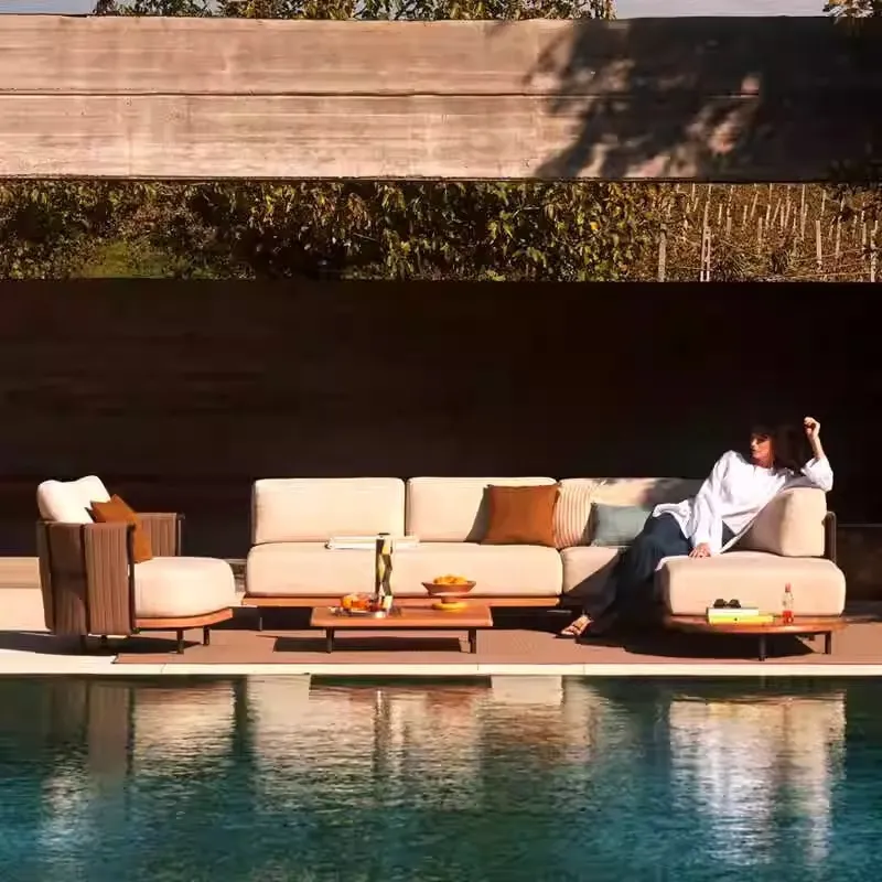 Sofá de vime nórdico para exte - Outdoor Furniture Rattan avaliação e preço