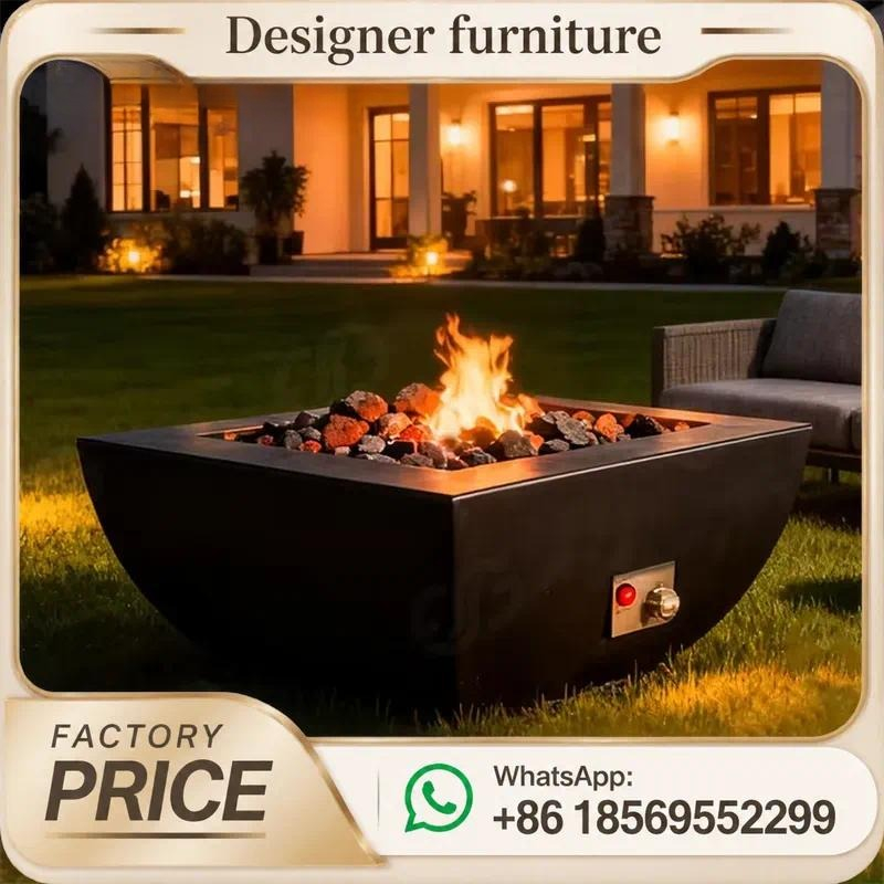 Mesa de Fogo a Gás Personaliza - Outdoor Furniture With Fire Pit avaliação e preço