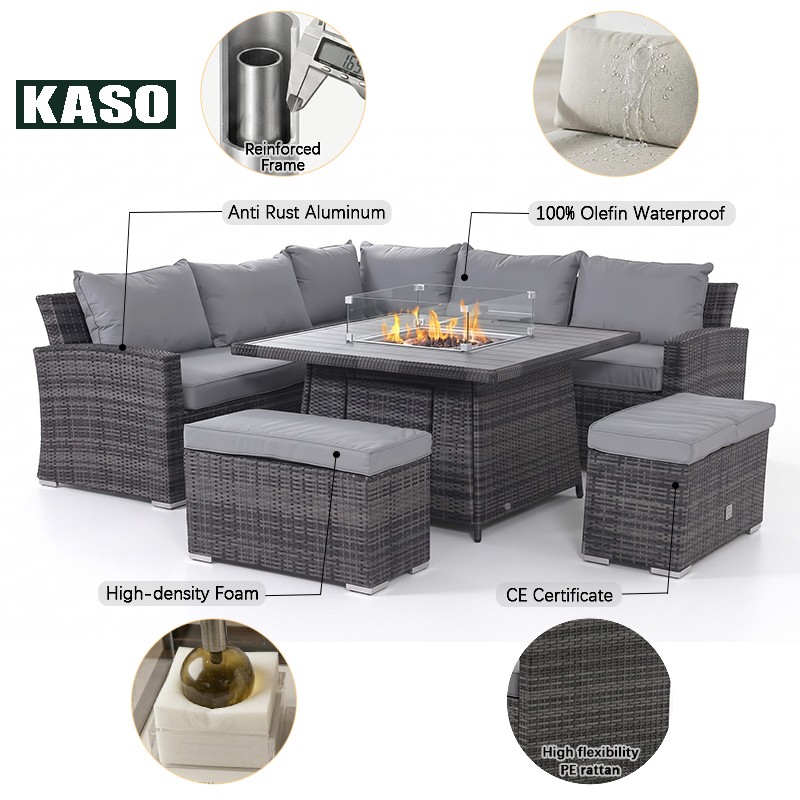 Conjunto de Móveis de Jardim M - Outdoor Furniture With Fire Pit avaliação e preço