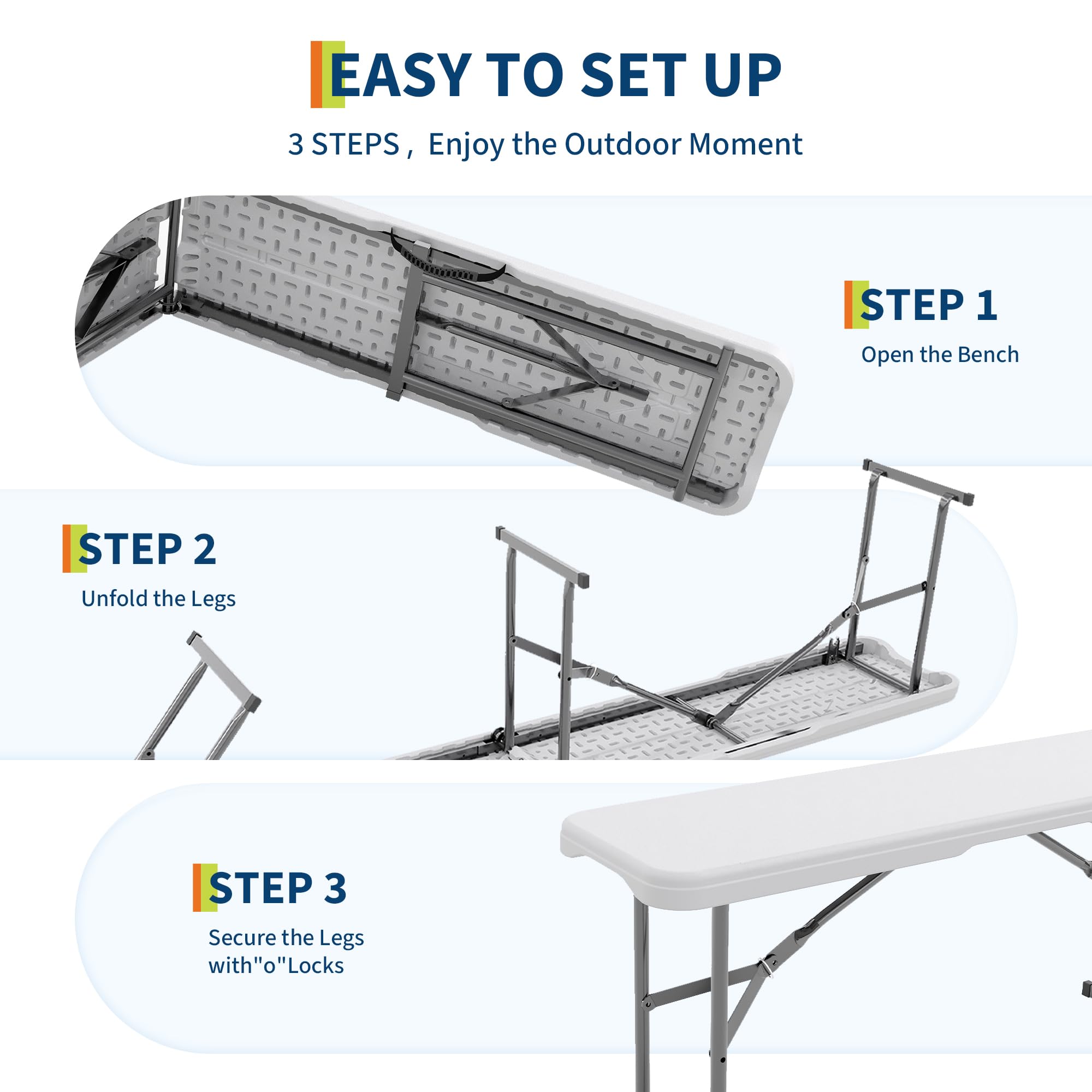 Conjunto com 2 Bancos Dobrávei - Outdoor Furniture Diy avaliação e preço