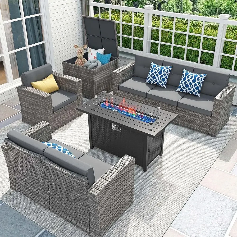 Conjunto de Móveis para Pátio  - Outdoor Furniture With Fire Pit avaliação e preço
