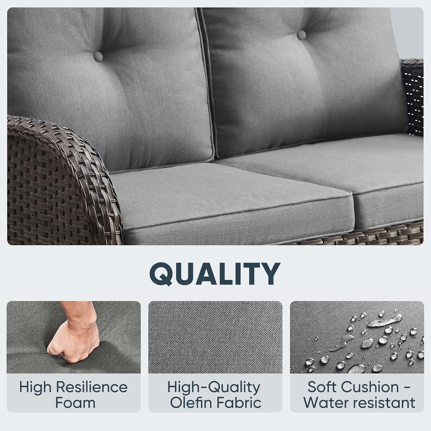Sofá de Dois Lugares para Exte - Outdoor Furniture Loveseat avaliação e preço