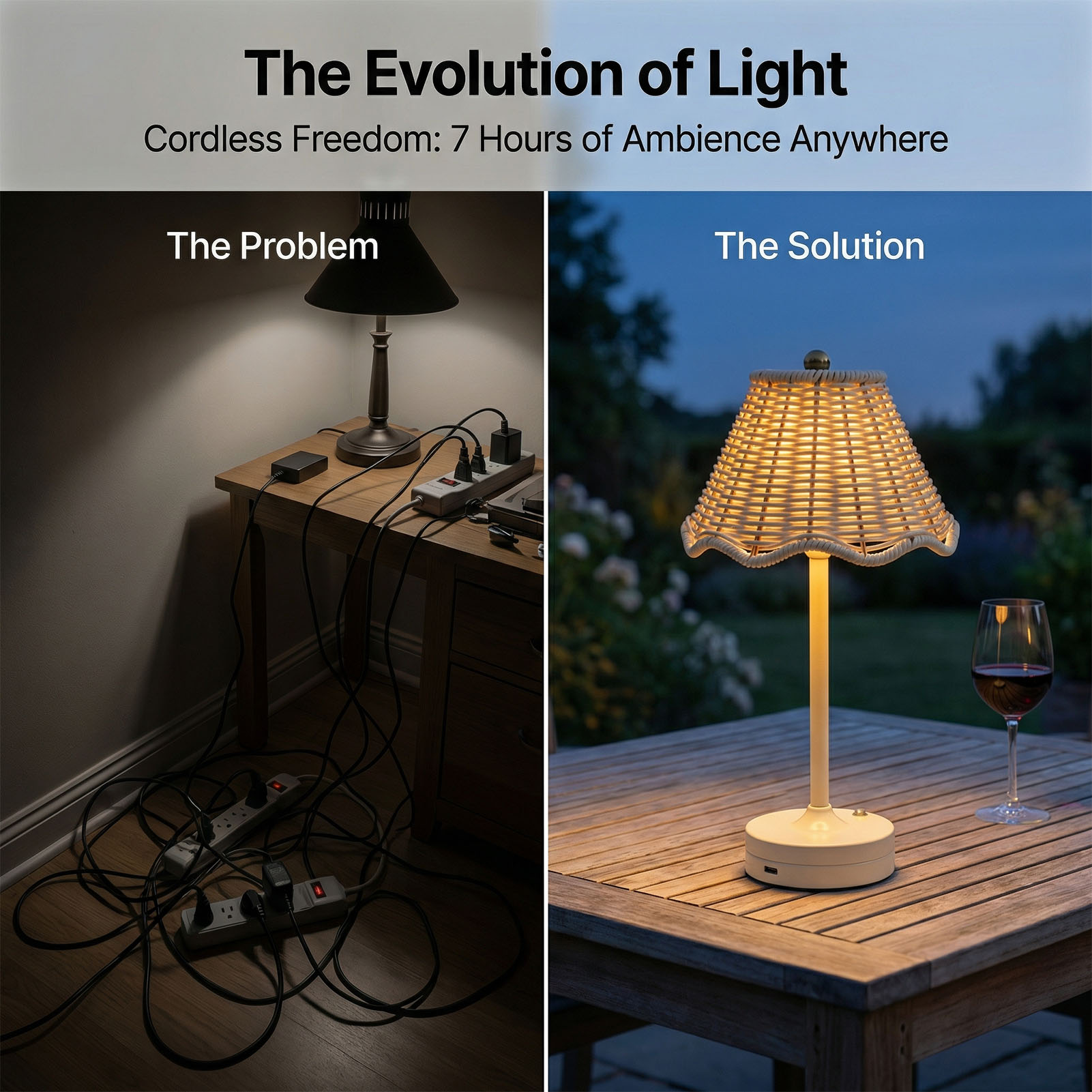 Luminária de Mesa Vintage LED  - Outdoor Furniture Cafe avaliação e preço