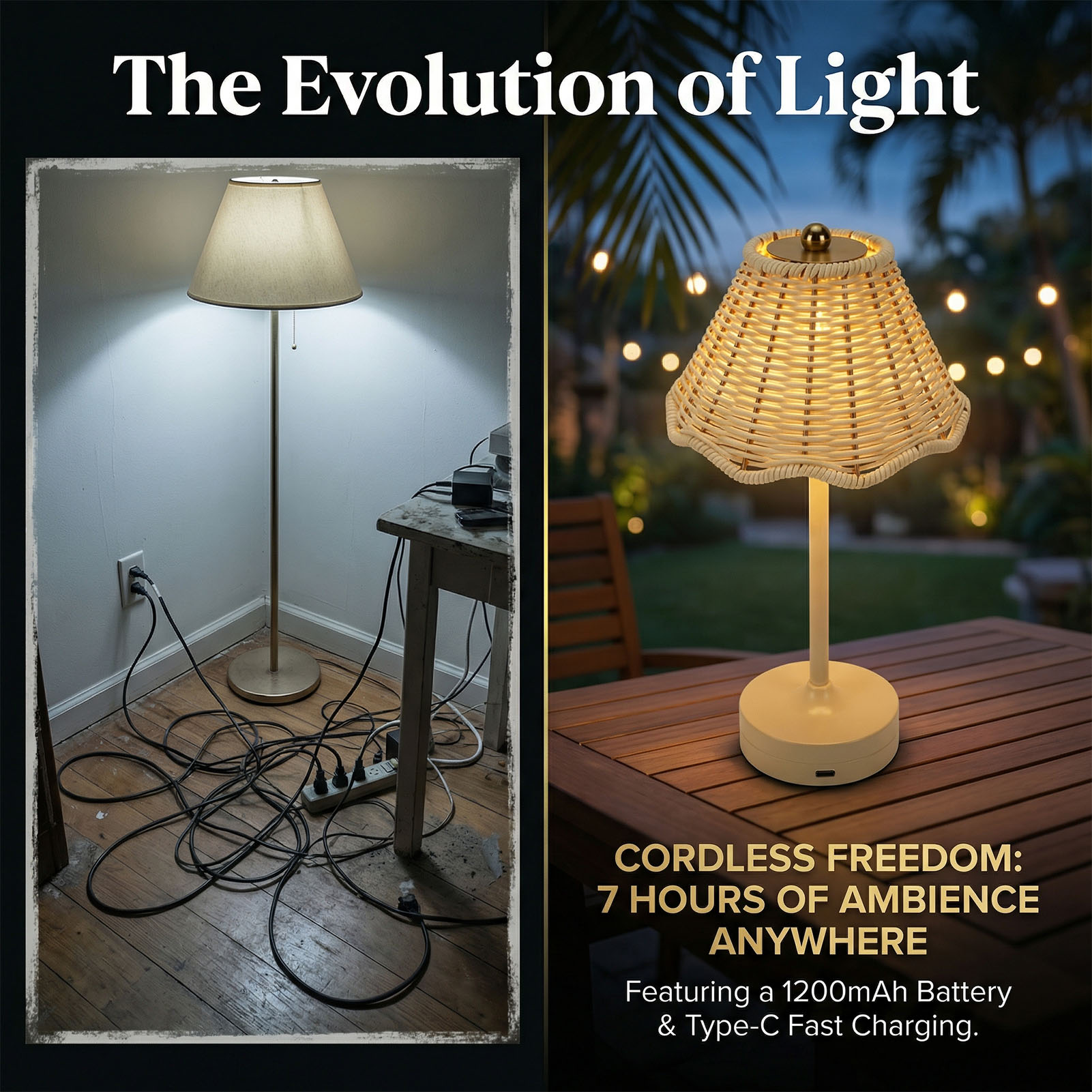 Luminária de Mesa Vintage LED  - Outdoor Furniture Cafe avaliação e preço