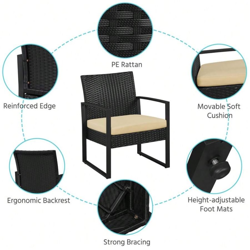 Conjunto de Móveis de Vime par - Outdoor Furniture Rattan avaliação e preço