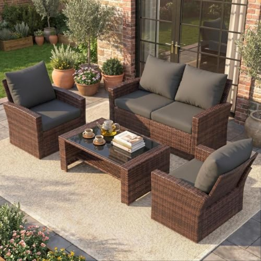 Conjunto de Móveis para Pátio, - Outdoor Furniture Loveseat avaliação e preço