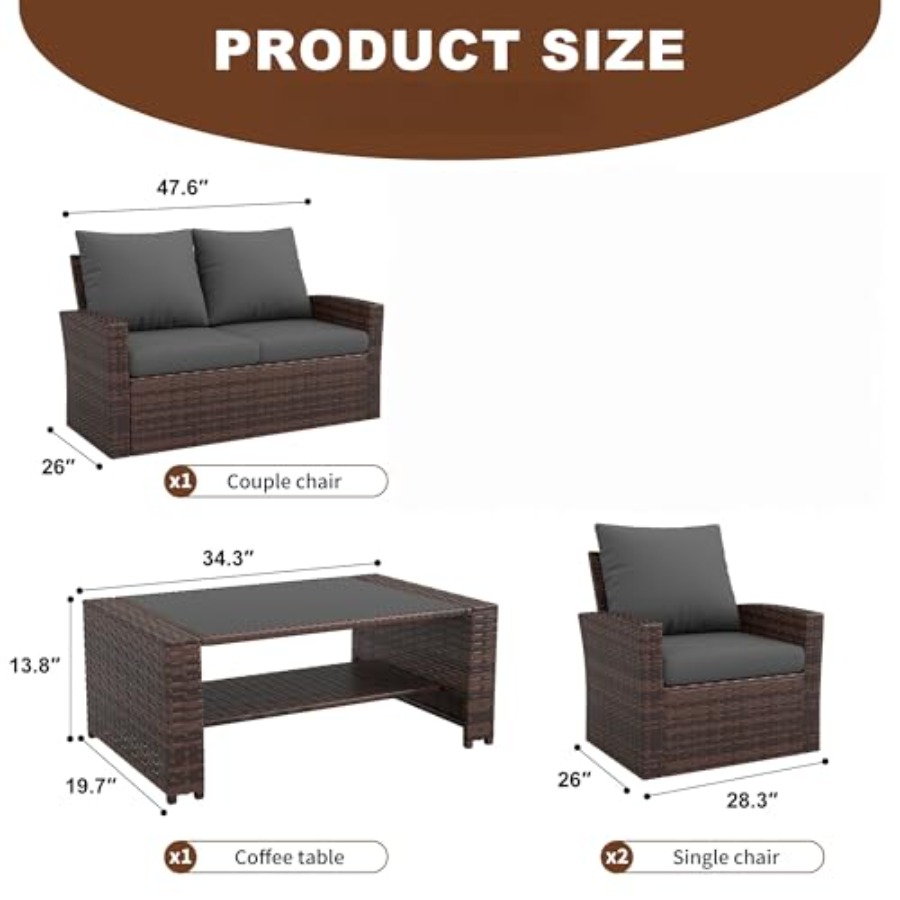 Conjunto de Móveis para Pátio, - Outdoor Furniture Loveseat avaliação e preço