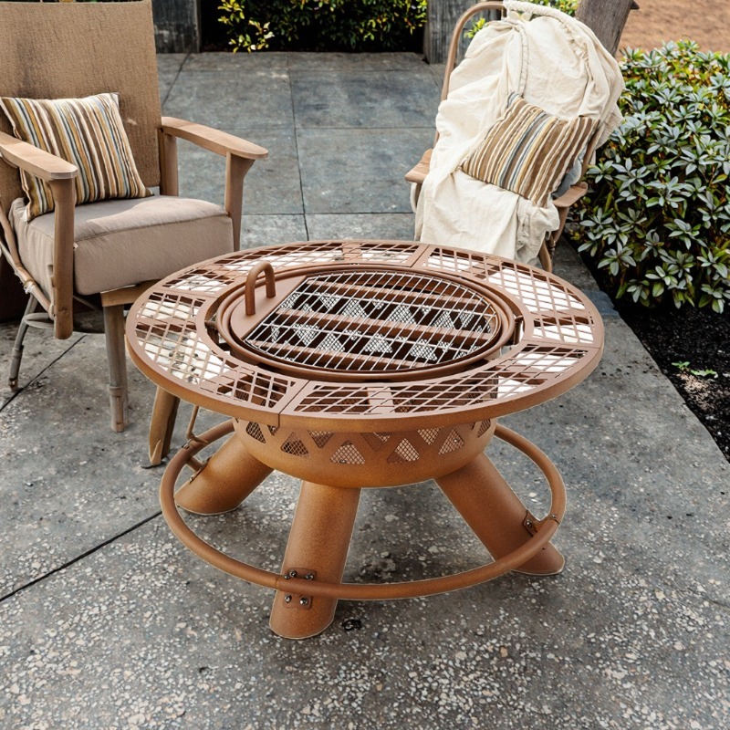 Conjunto de Churrasqueira e Me - Outdoor Furniture With Fire Pit avaliação e preço