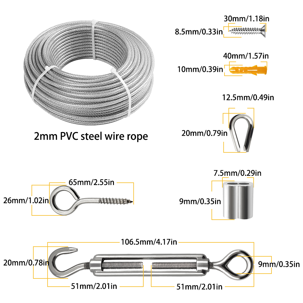 Corda de fio de aço inoxidável - Outdoor Furniture Rope avaliação e preço