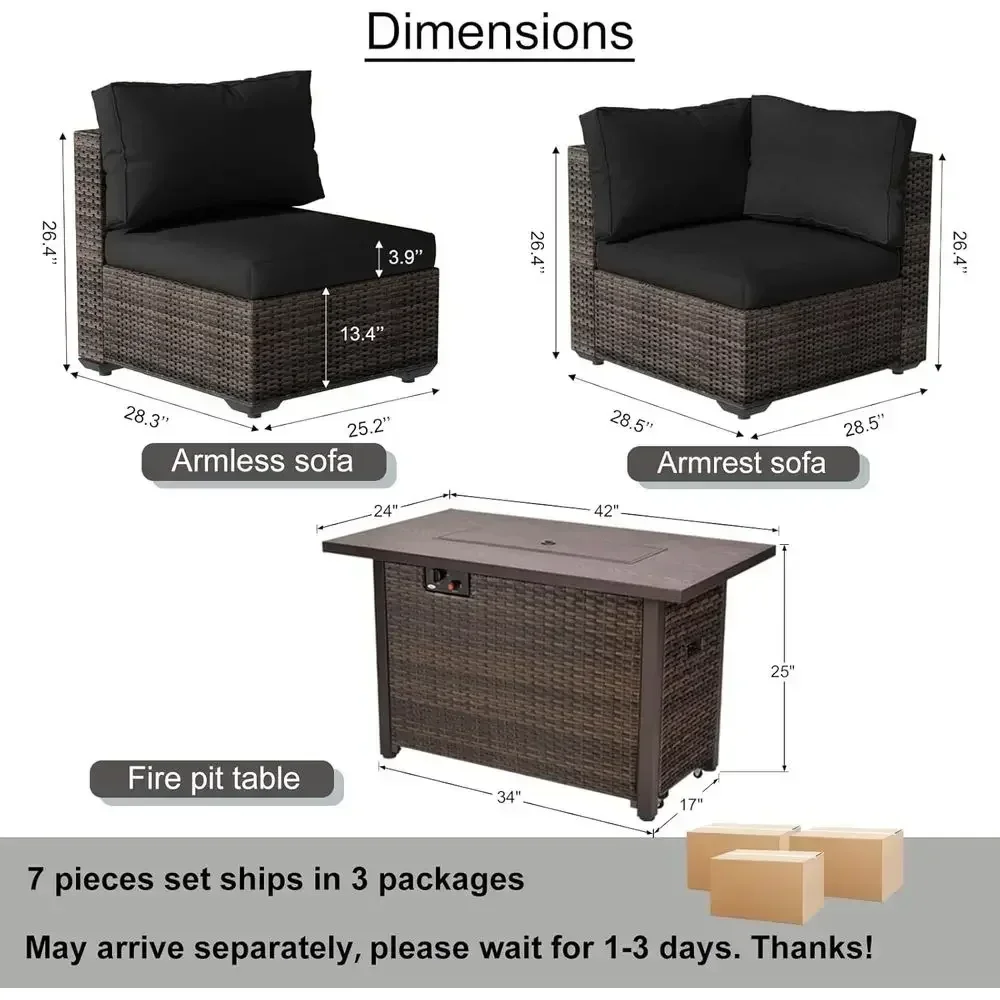 Conjunto de móveis para pátio  - Outdoor Furniture With Fire Pit avaliação e preço