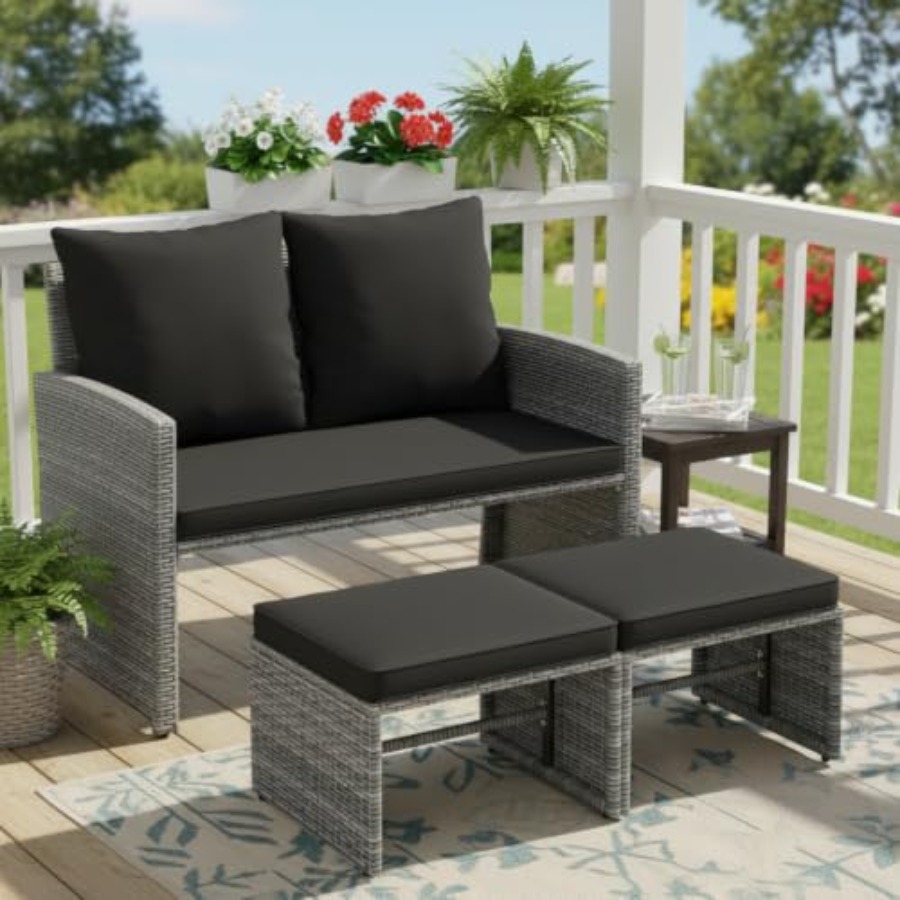 Sofá de dois lugares para área - Outdoor Furniture Loveseat avaliação e preço