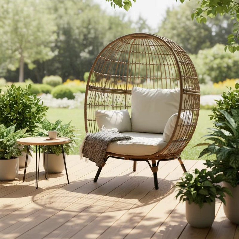 Cadeira de ovo de vime de alta - Outdoor Furniture Quality avaliação e preço